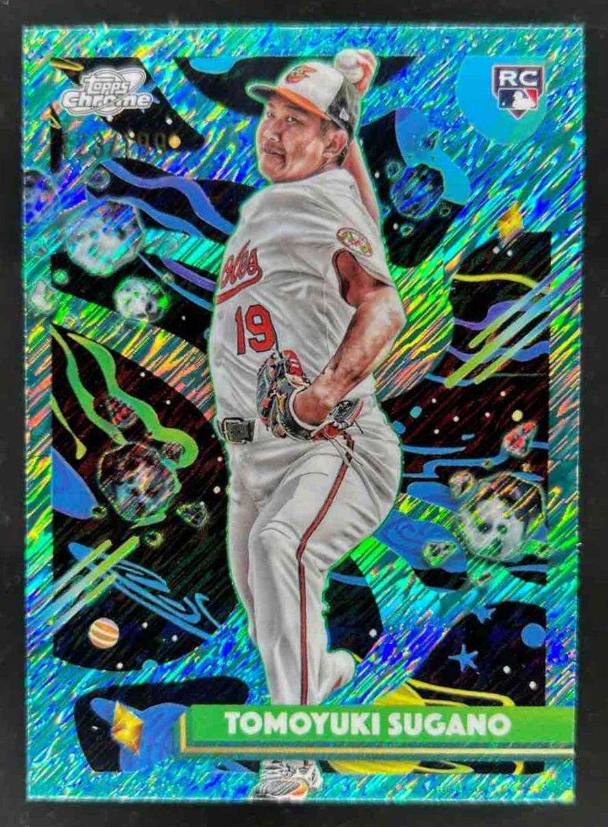 Card image for Tomoyuki Sugano 2025 Topps Cosmic Chrome Aqua Equinox Refractor /199