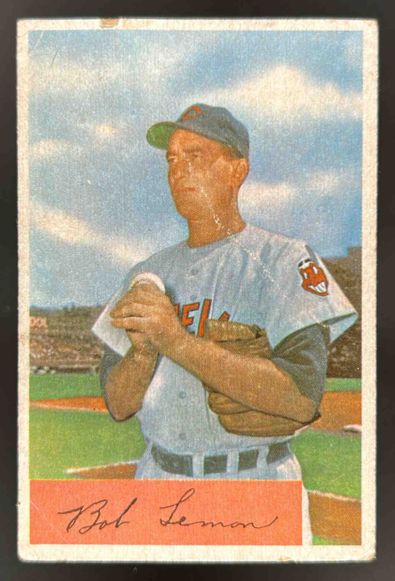 Card image for 1954 BOWMAN BASEBALL BOB LEMON #196