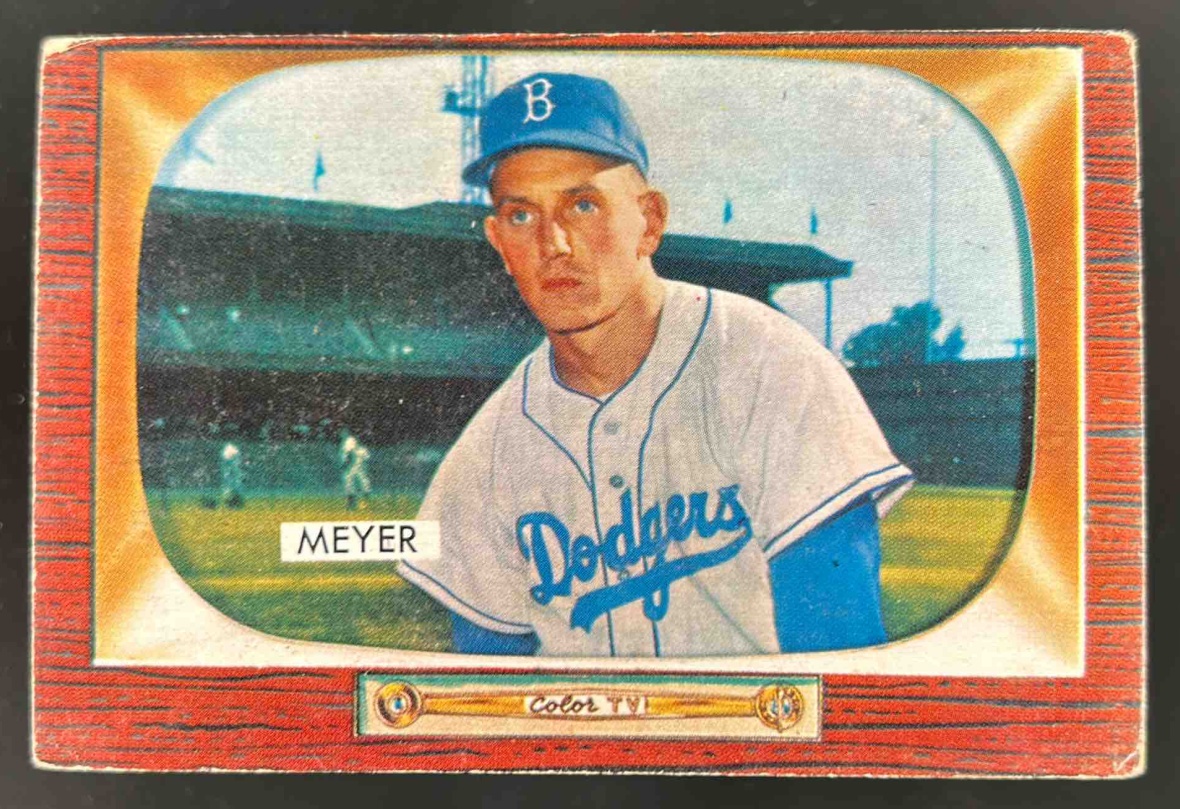 Card image for 1955 BOWMAN BASEBALL RUSS MEYER #196