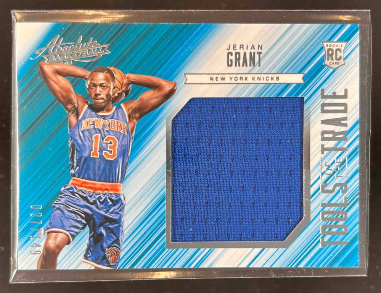 Card image for 2015-16 Panini Absolute Jerian Grant Tools of the Trade Rookie Materials Jumbo 27 /149 #19 RC