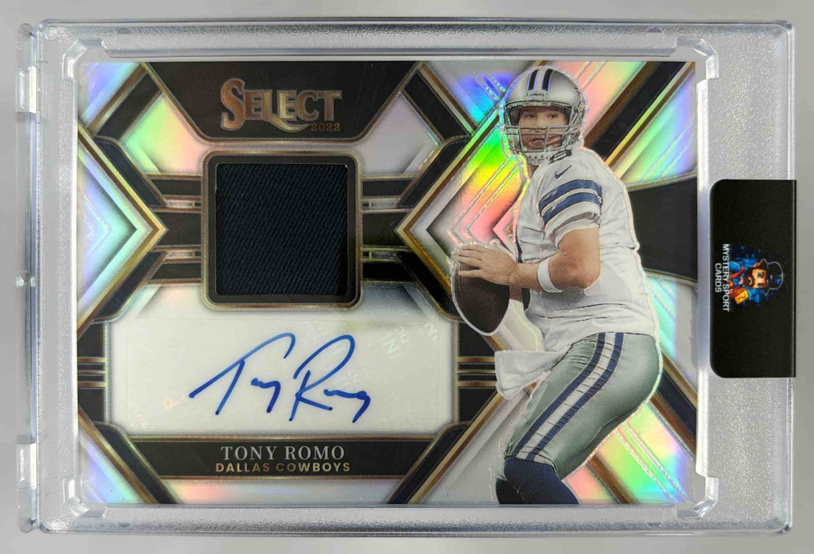 Card image for 2022 Panini Select Tony Romo Signature Memorabilia Prizm /199 #SMP-TR Auto Cowboys