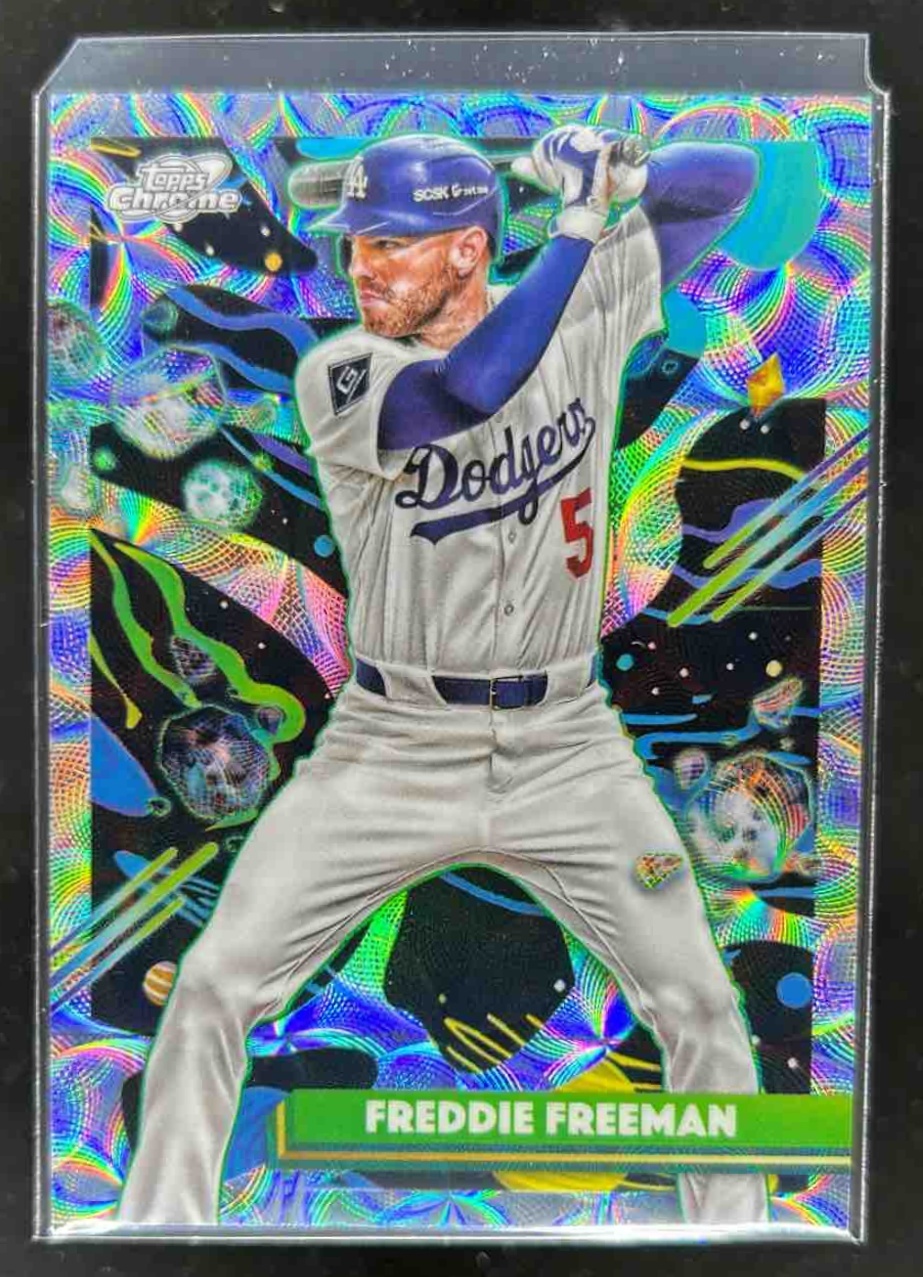 Card image for Freddie Freeman 2025 Topps Cosmic Chrome Nucleus Refractor