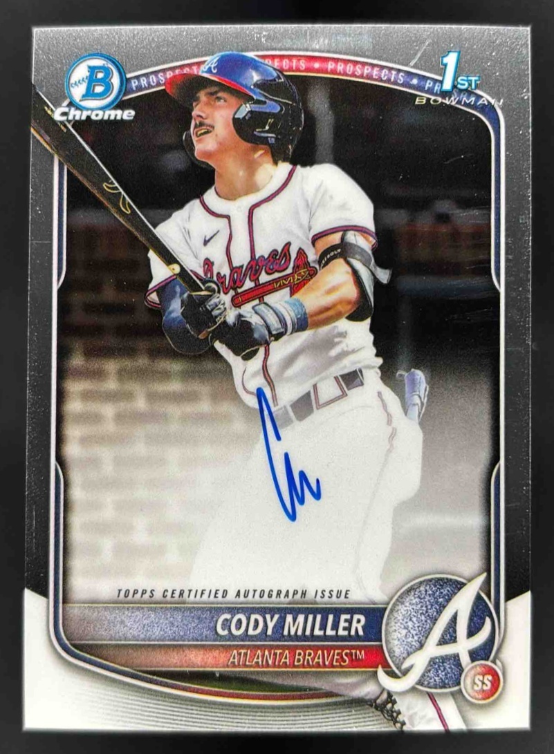 Card image for 2025 Bowman Draft Cody Miller Chrome Prospect Auto #CPA-CM Braves