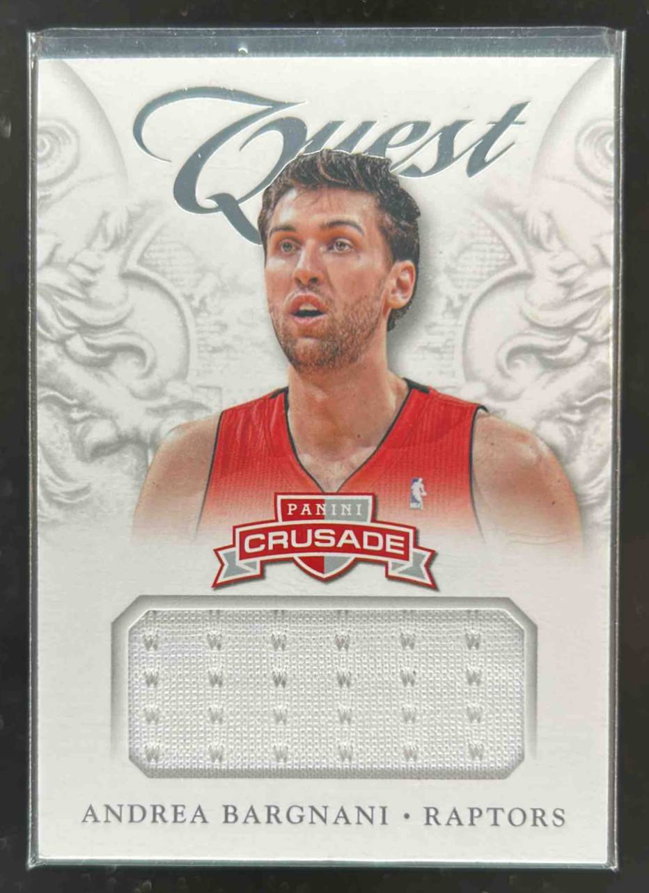 Card image for 2012-13 PANINI CRUSADE ANDREA BARGNANI QUEST MEMORABILIA #26 TORONTO RAPTORS