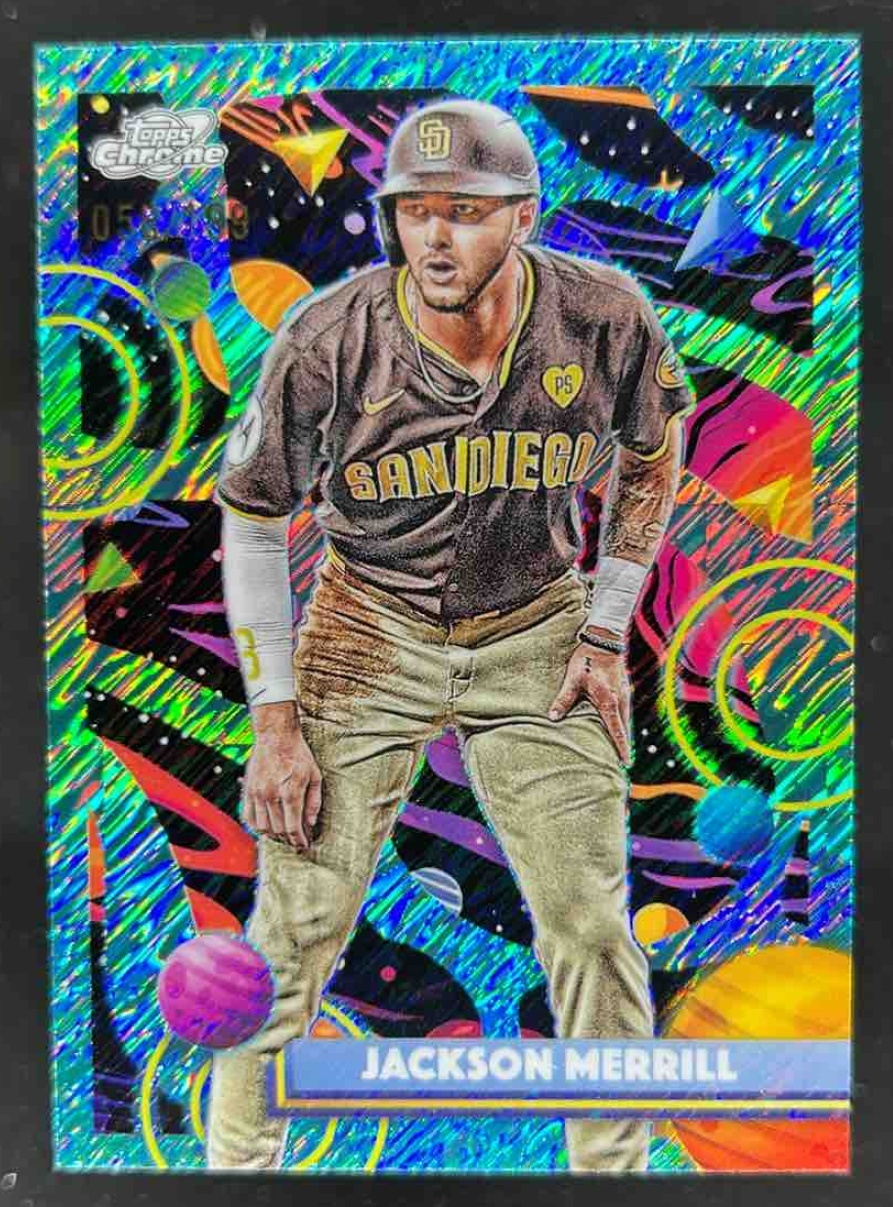 Card image for Jackson Merrill 2025 Topps Cosmic Chrome Aqua Equinox Refractor /199