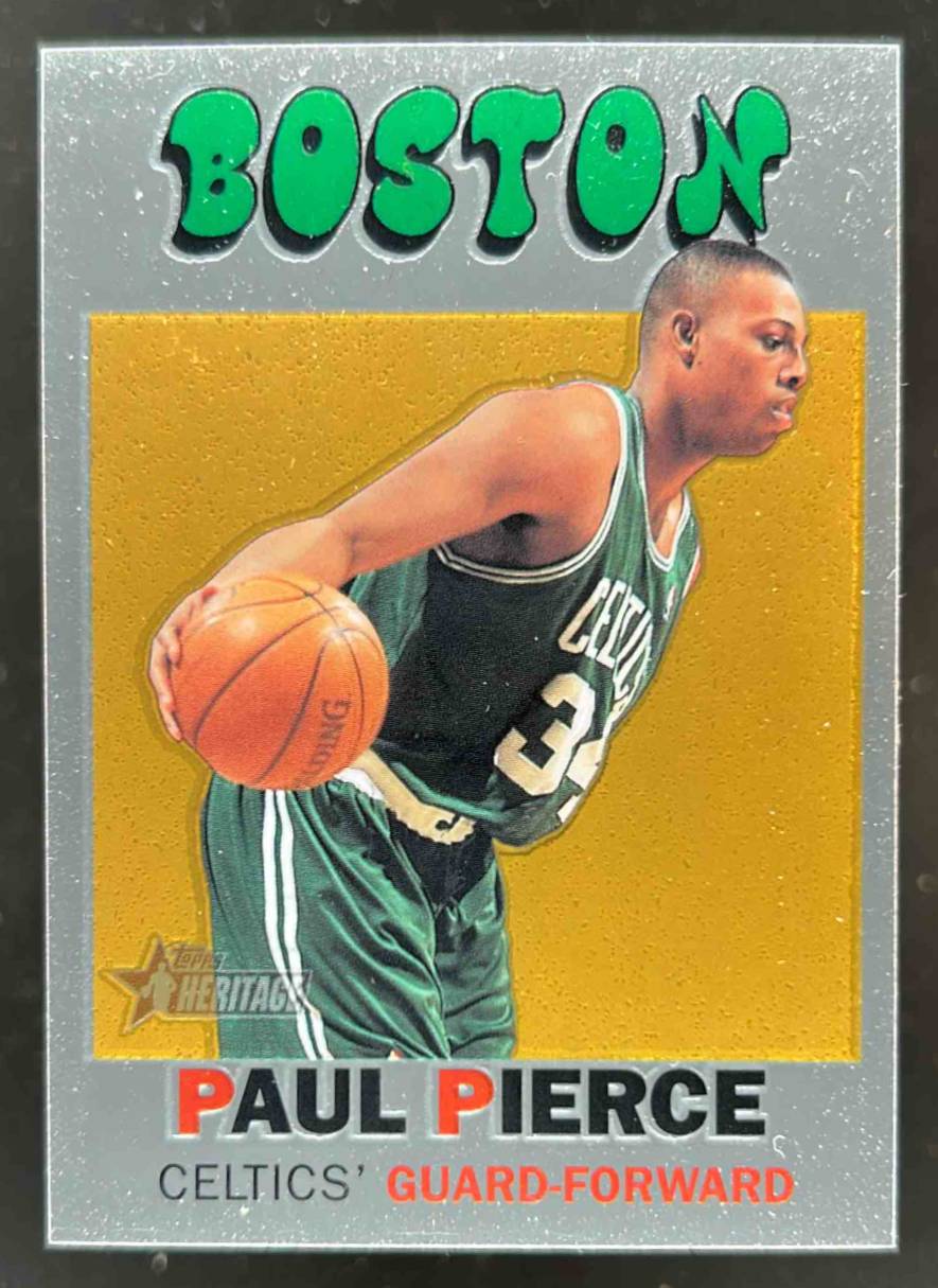 Card image for 2000-01 TOPPS HERITAGE PAUL PIERCE RETROFRACTOR /272 #22 BOSTON CELTICS