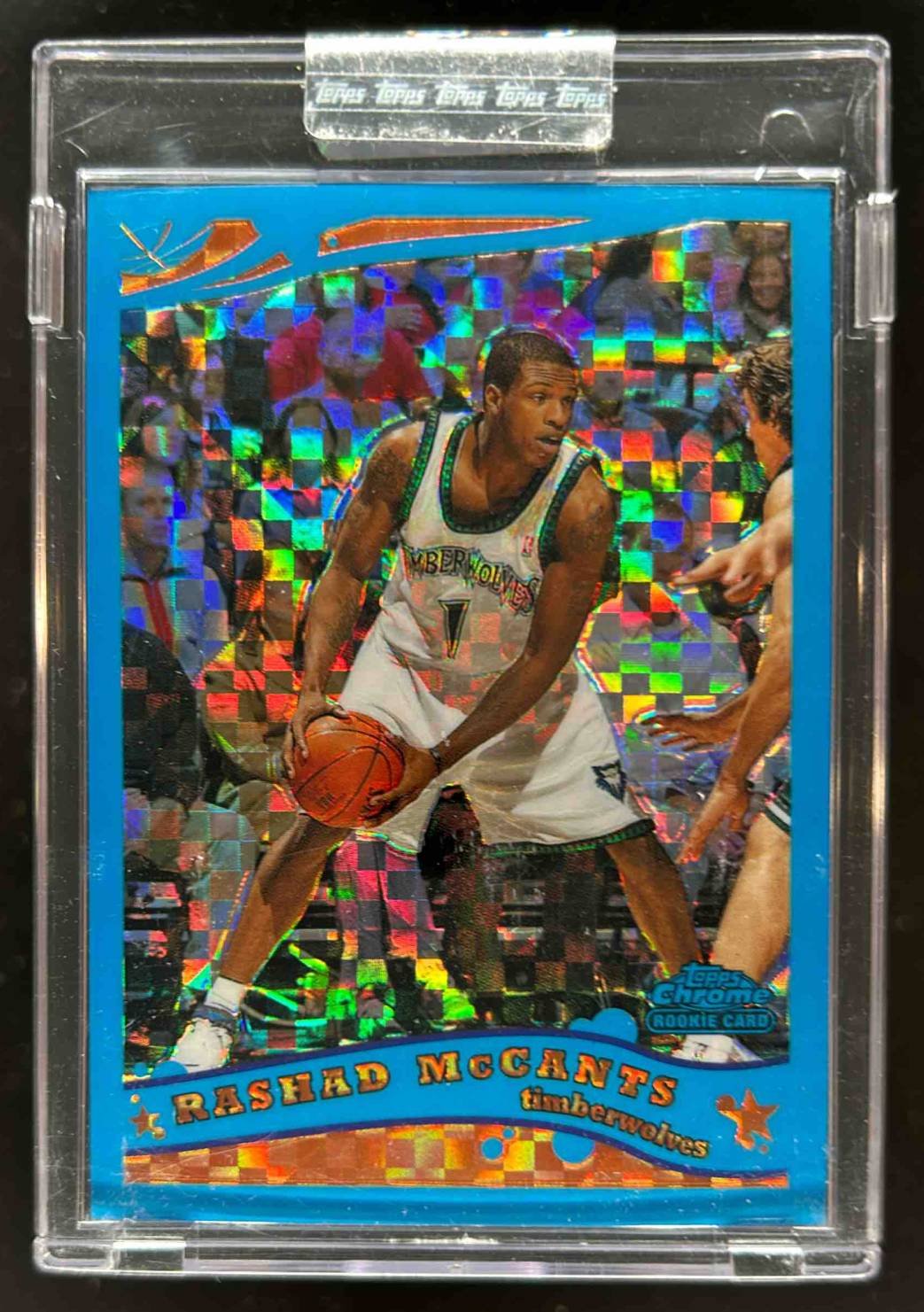 Card image for 2005-06 Topps Chrome Rashad Mccants Blue Xfractor 14 /90 #189 RC Rookie