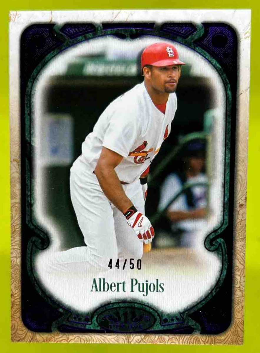 Card image for Albert Pujols 2026 Topps Baseball Tier One 1 Purple Foil /50 St. Louis Cardinals