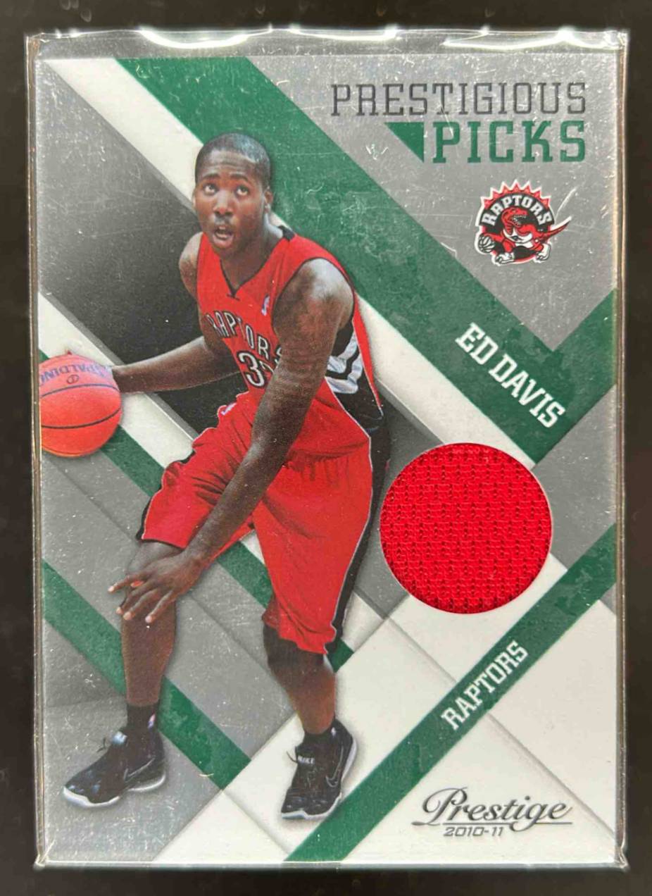 Card image for 2010-11 Panini Prestige Ed Davis Prestigious Picks Green /499 #13 RC Rookie
