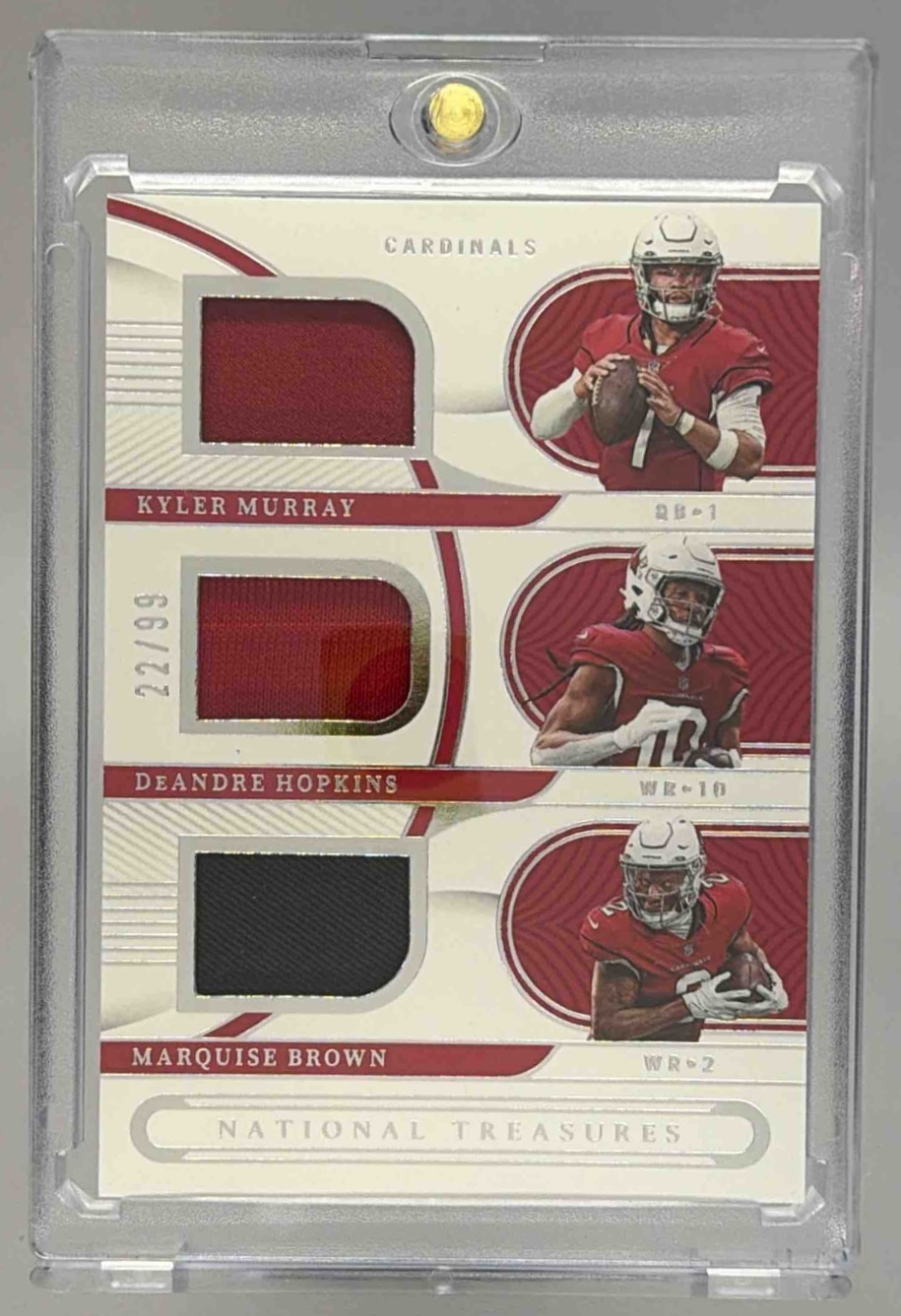 Card image for 2022 Panini Football National Treasures Kyler Murray /99 #94 Arizona Cardinals