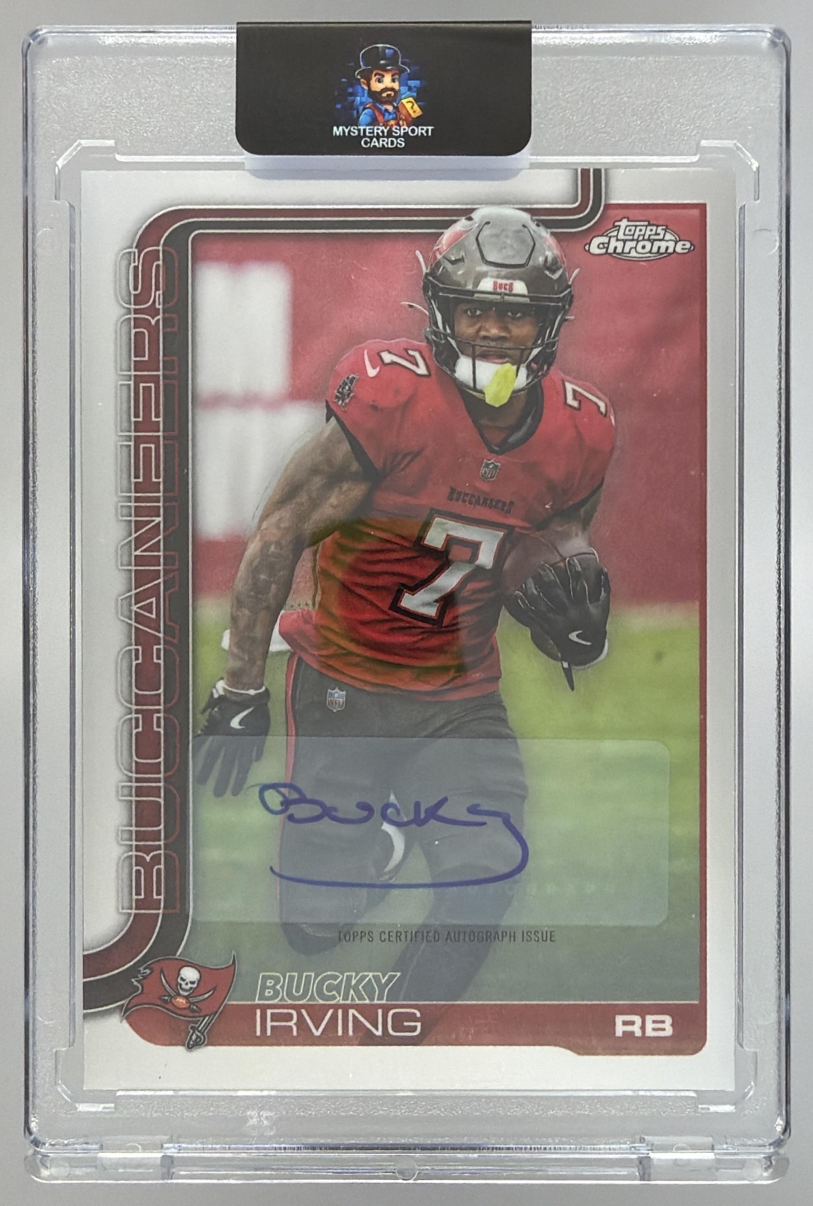 Card image for 2025 Topps Football Chrome Bucky Irving Auto #BA-BI Tampa Bay Buccaneers
