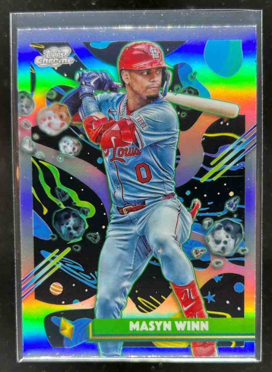 Card image for Masyn Winn 2025 Topps Baseball Cosmic Chrome Refractor St. Louis Cardinals