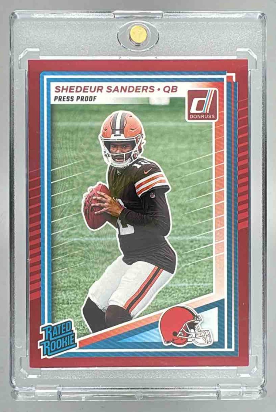 Card image for 2025 Panini Donruss Shedeur Sanders Optic Rated Rookie Preview #306 RC Browns