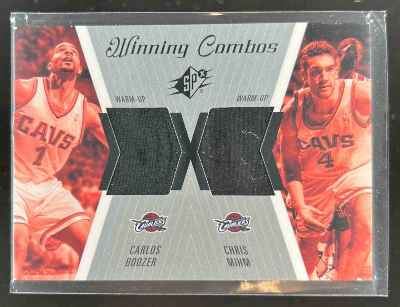 Card image for 2003-04 SPx Carlos Boozer / Chris Mihm Winning Materials Combos #WC20