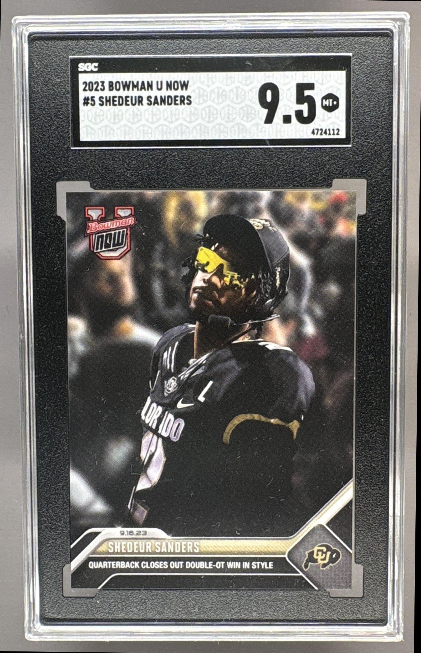 2023 BOWMAN U NOW SHEDEUR SANDERS #5 BUFFALOES SGC 9.5