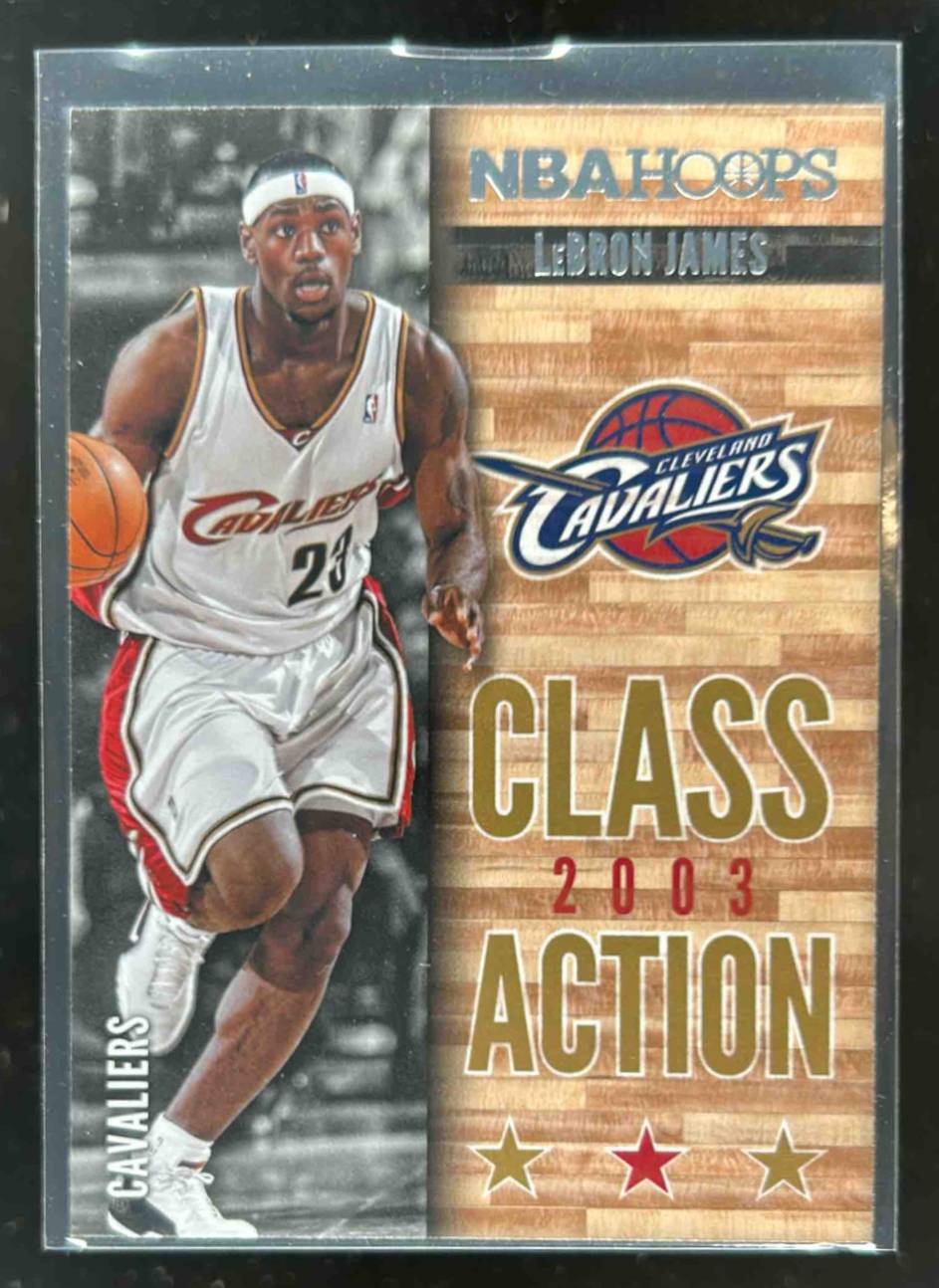 Card image for 2013-14 PANINI HOOPS LEBRON JAMES CLASS ACTION #10 CLEVELAND CAVALIERS