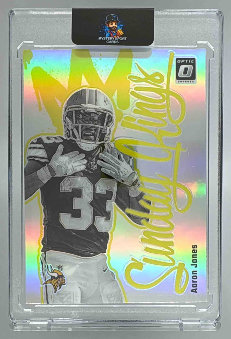 Card image for 2024 Panini Donruss Optic Aaron Jones Sunday Kings #26 Vikings
