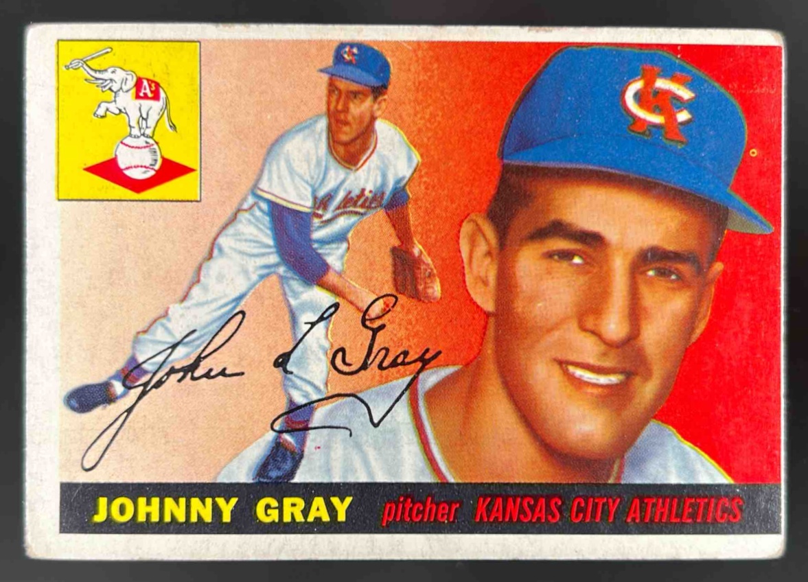 Card image for 1955 TOPPS JOHNNY GRAY #101 RC ROOKIE
