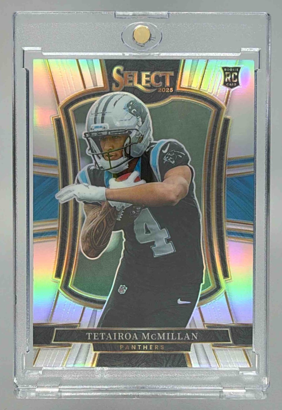 Card image for 2025 Panini Select Tetairoa McMillan Premier Level #144 RC Panthers