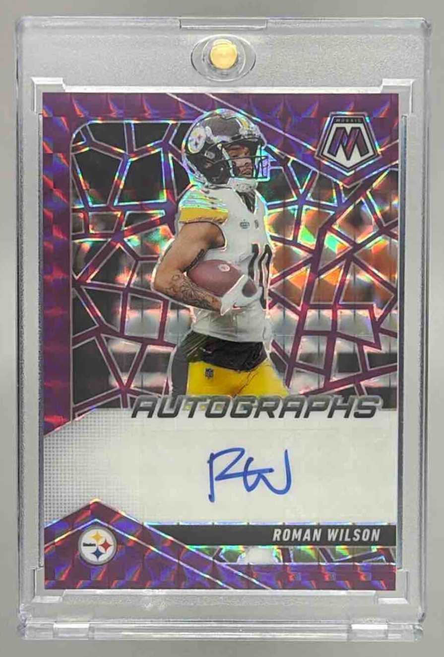 Card image for 2025 Panini Prizm Roman Wilson Significant Signatures #SSI-RWI Auto Steelers