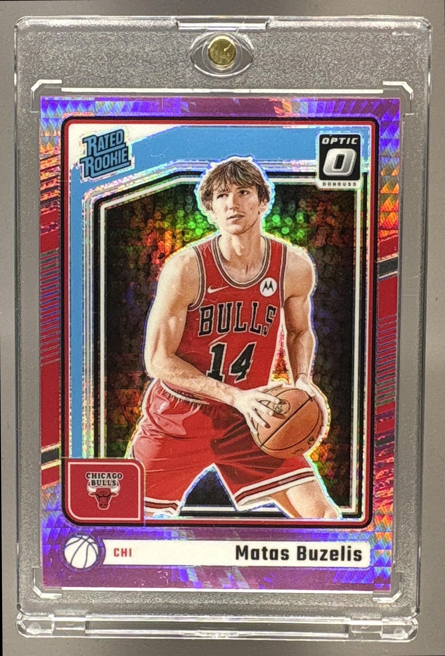 2024 PANINI DONRUSS OPTIC MATAS BUZELIS #271 PURPLE SHOCK PRIZM RC RATED ROOKIE