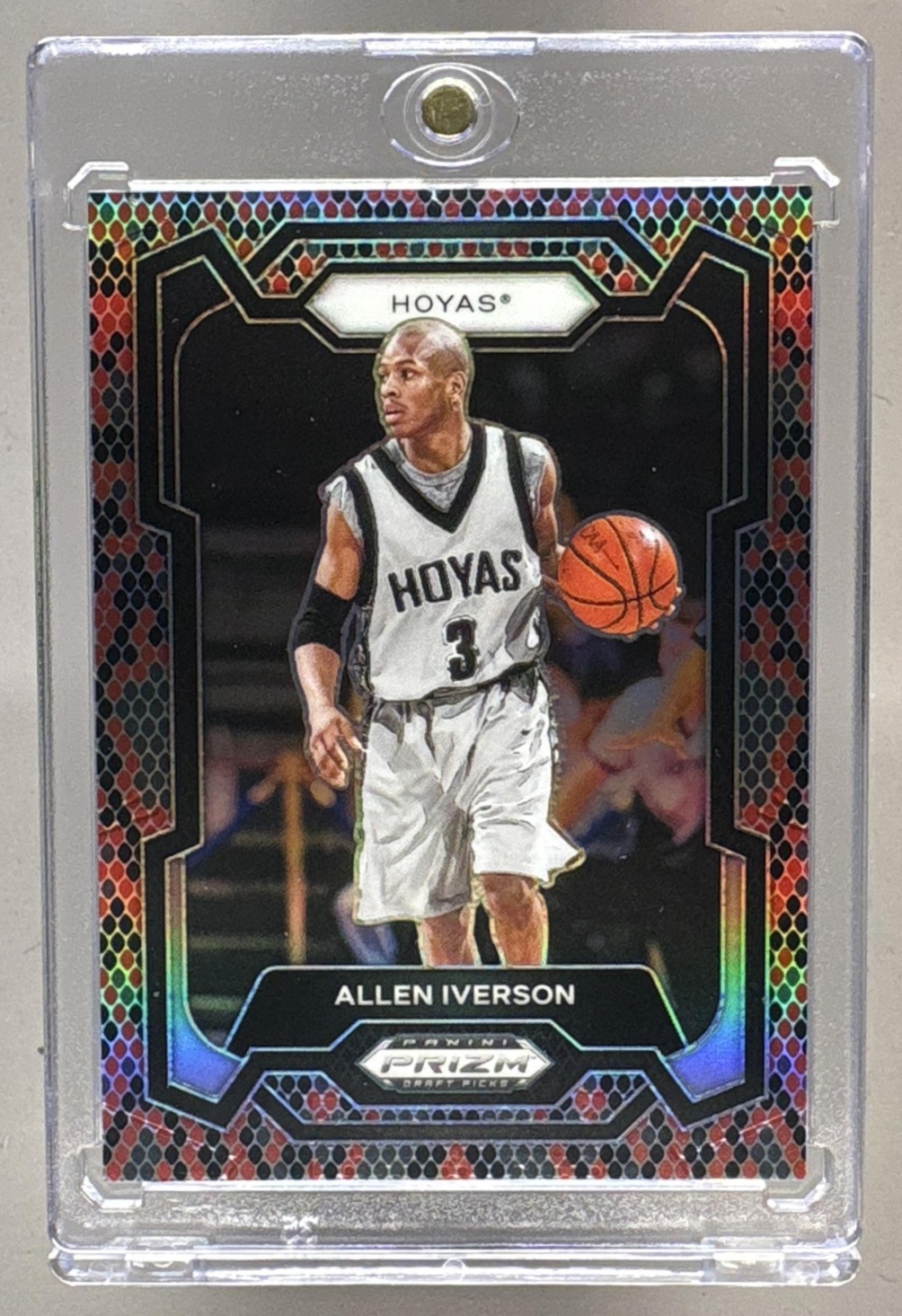 2024 PANINI PRIZM DRAFT PICKS ALLEN IVERSON #18 ALL AMERICAN SNAKESKIN