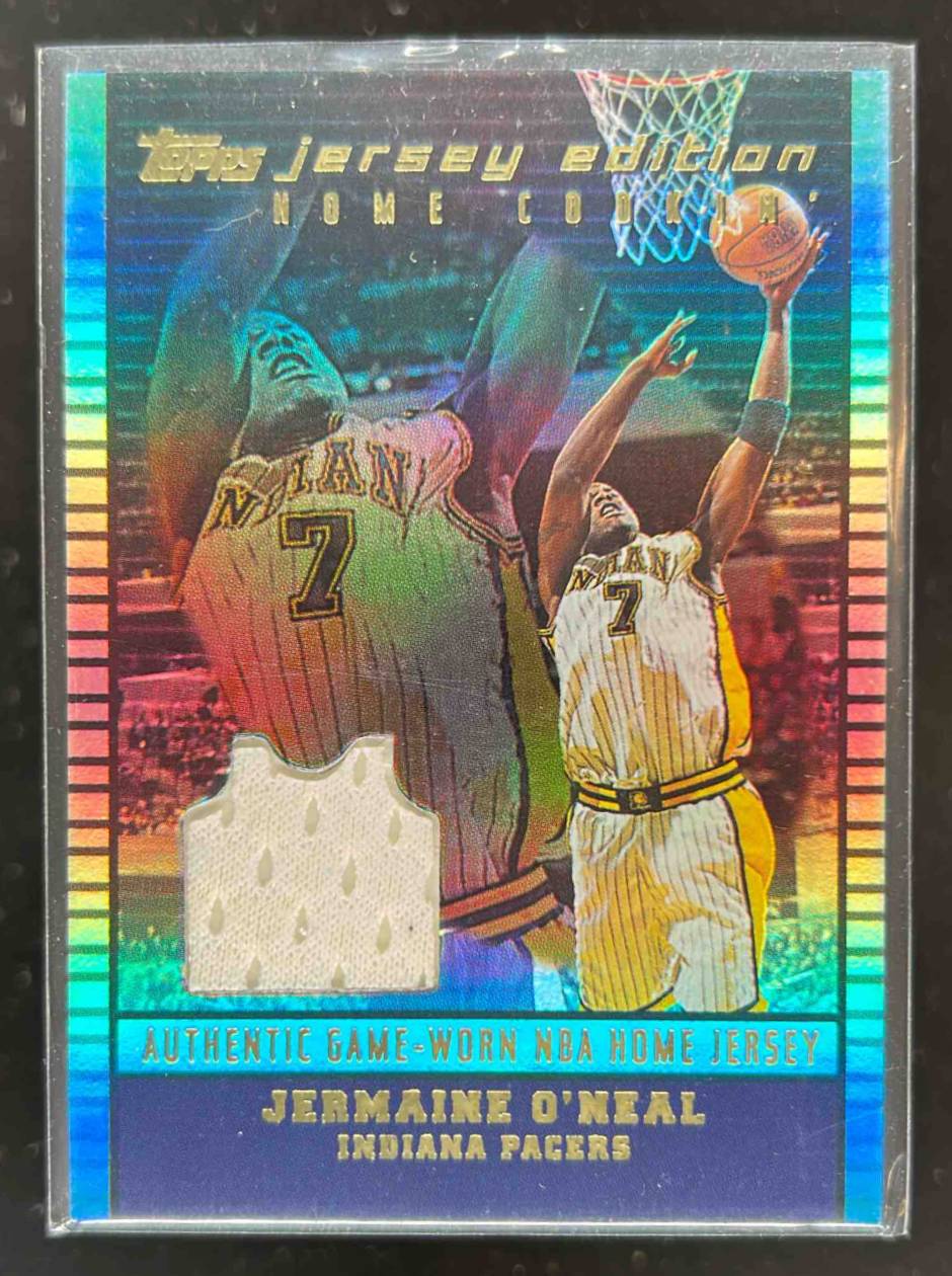 Card image for 2002-03 TOPPS JERSEY EDITION JERMAINE O'NEAL #JEJON INDIANA PACERS