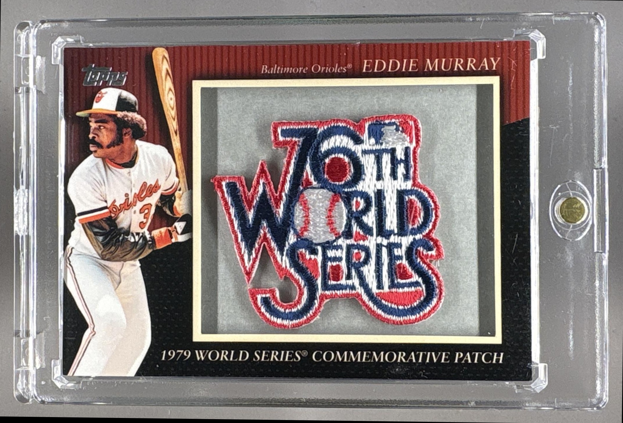 2010 TOPPS EDDIE MURRAY #MCP73 MANUFACTURED COMMEMORATIVE PATCH ORIOLES