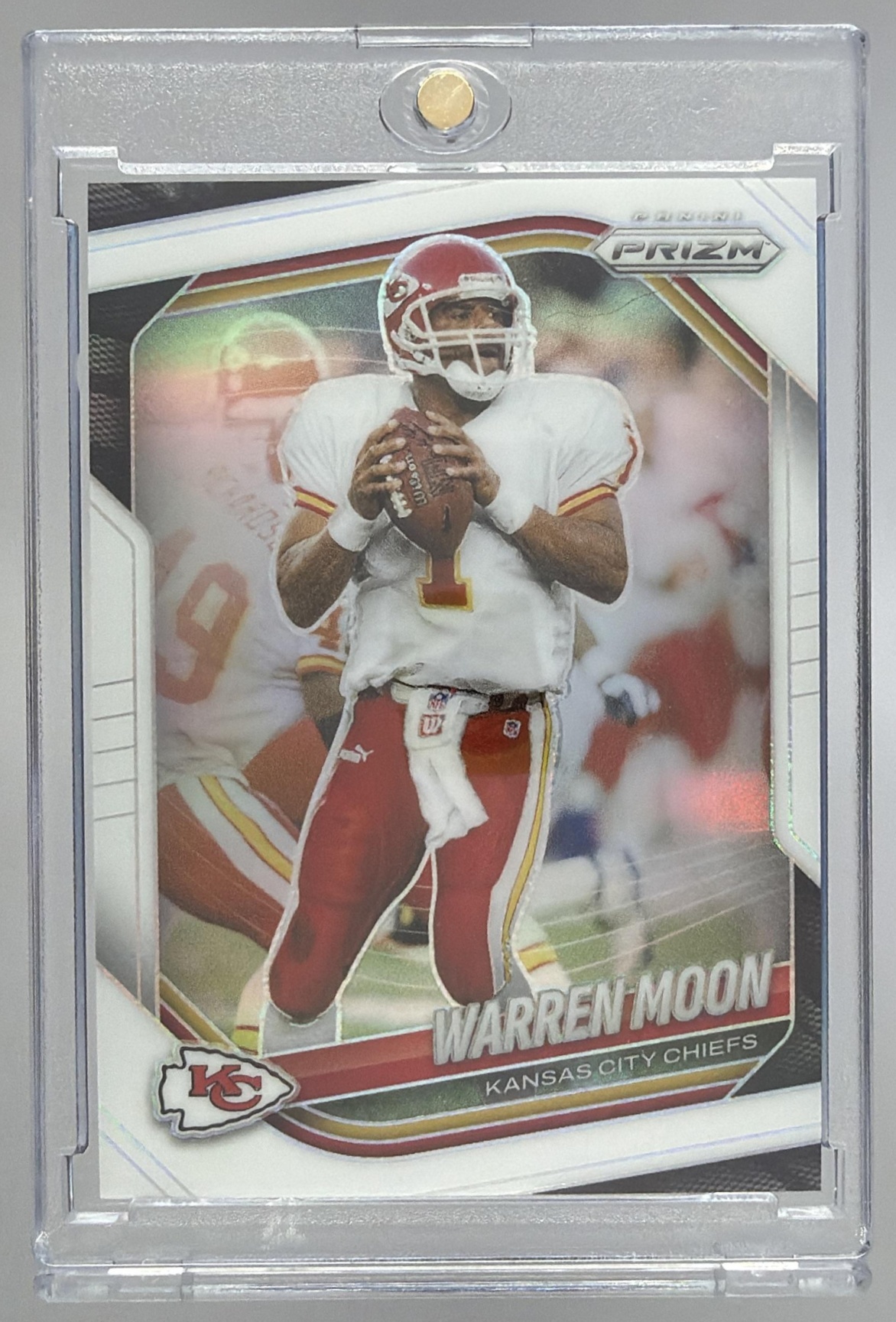 Card image for 2025 Panini Football Prizm Warren Moon White /35 #52 Kansas City Chiefs