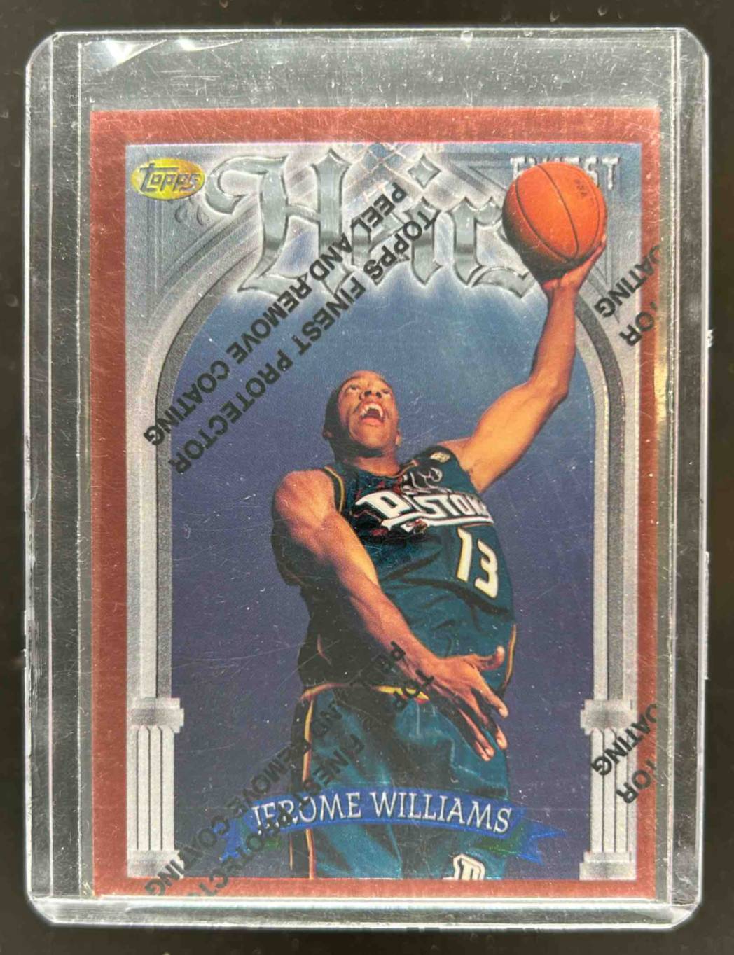 Card image for 1996-97 TOPPS FINEST JEROME WILLIAMS #239 RC ROOKIE DETROIT PISTONS