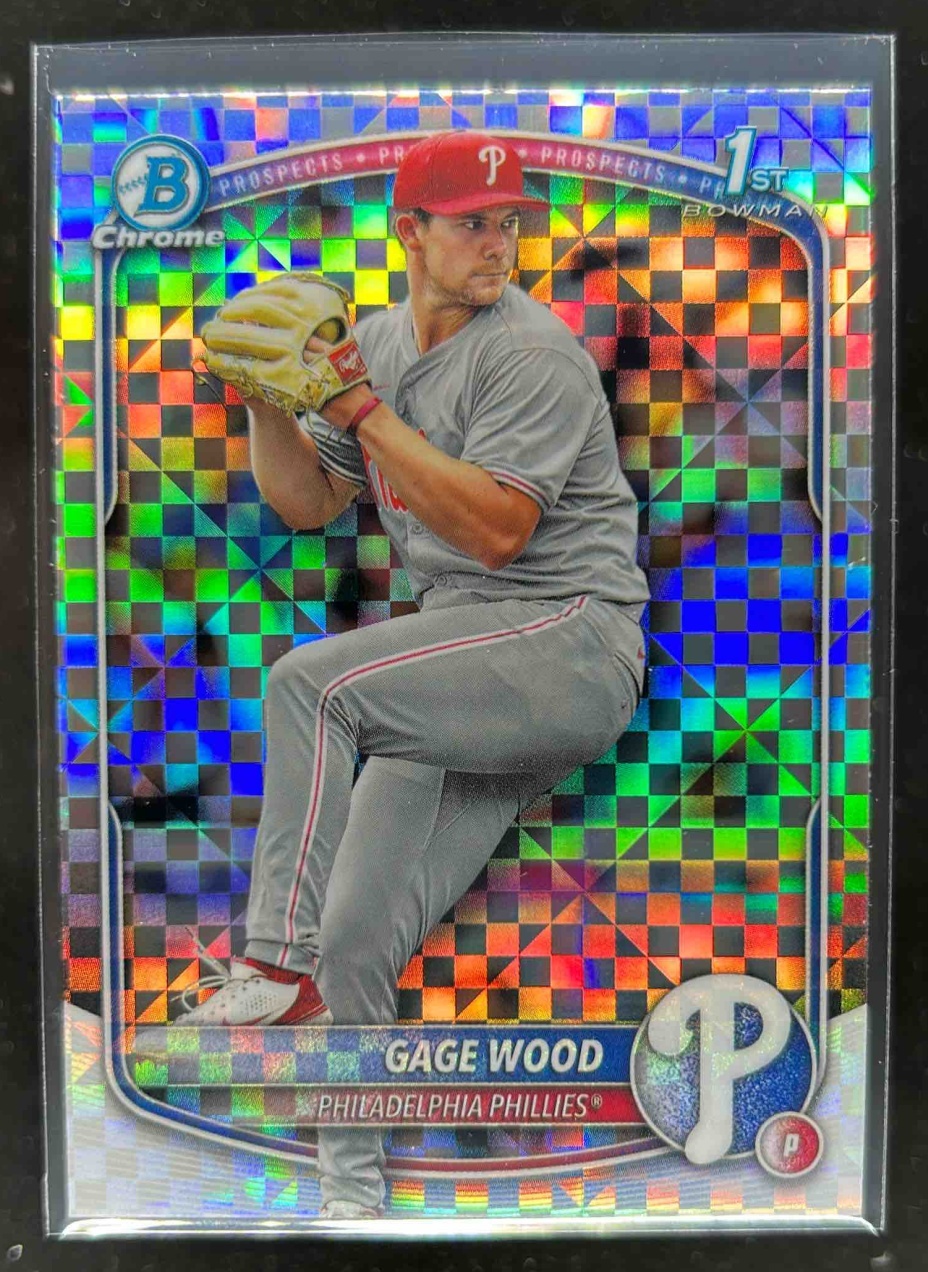 Card image for Gage Wood 2025 Bowman Draft Chrome X-Fractor