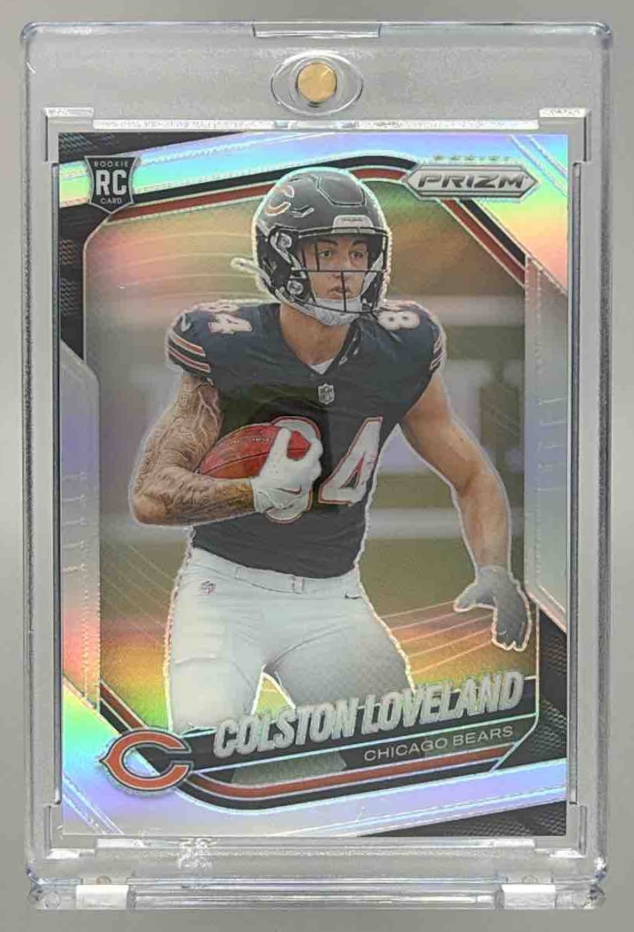 Card image for 2025 Panini Football Prizm Colston Loveland Silver #319 RC Chicago Bears