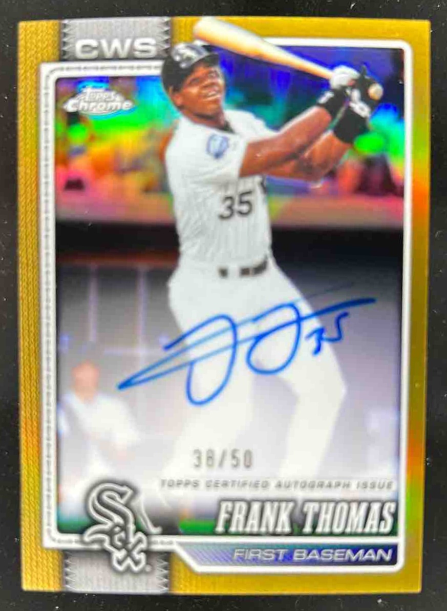 Frank Thomas 2026 Topps Chrome Legend Auto Gold Refractor /50