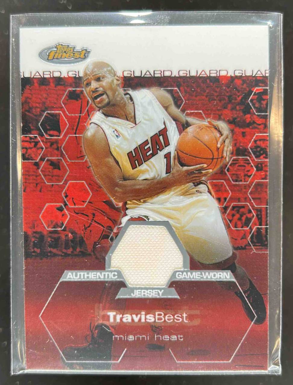 Card image for 2002-03 TOPPS FINEST TRAVIS BEST /999 #124 AUTO MIAMI HEAT