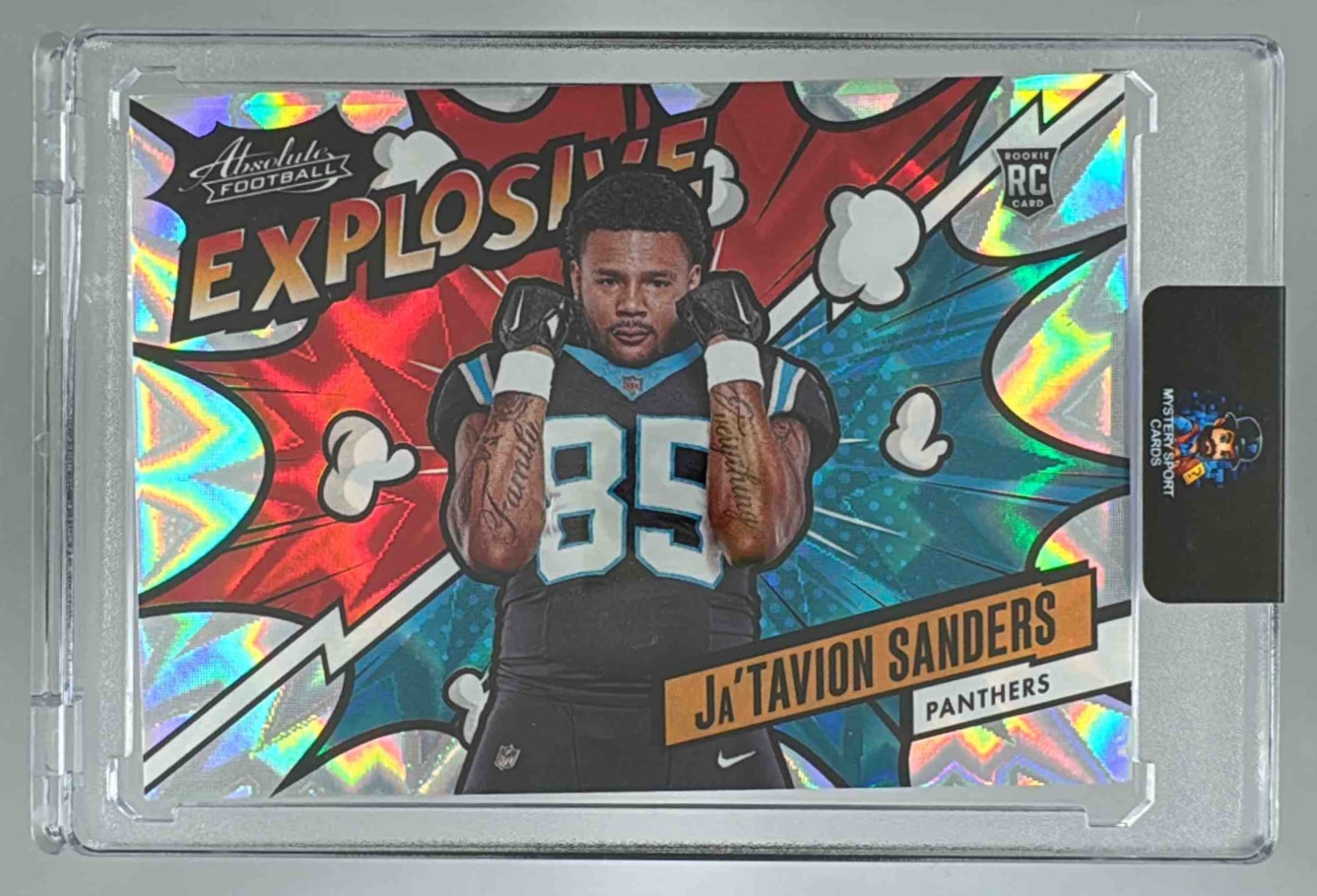 Card image for 2024 Panini Absolute Ja'Tavion Sanders Explosive #EX-JSS RC Panthers