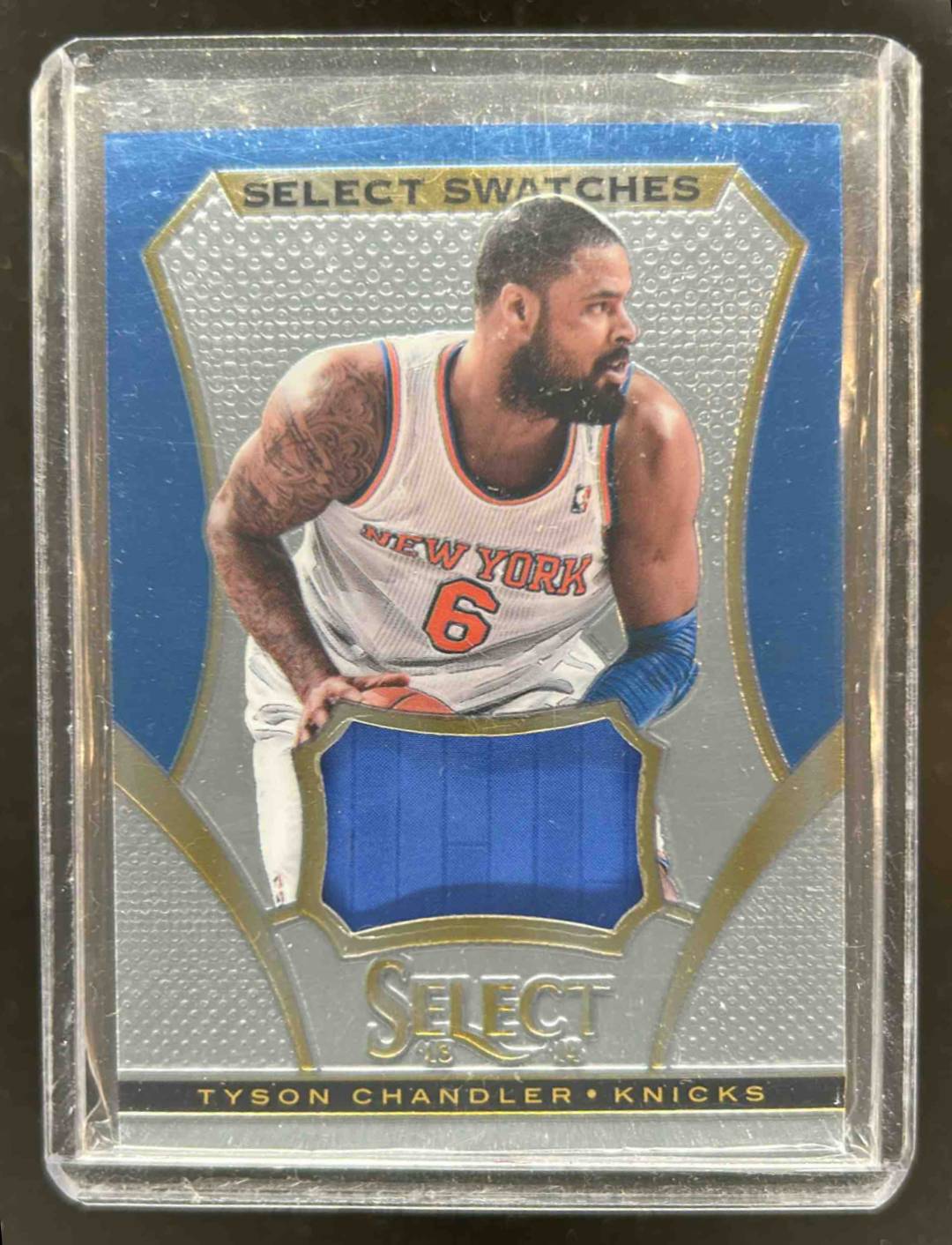 Card image for 2013-14 PANINI SELECT TYSON CHANDLER SWATCHES #65 NEW YORK KNICKS