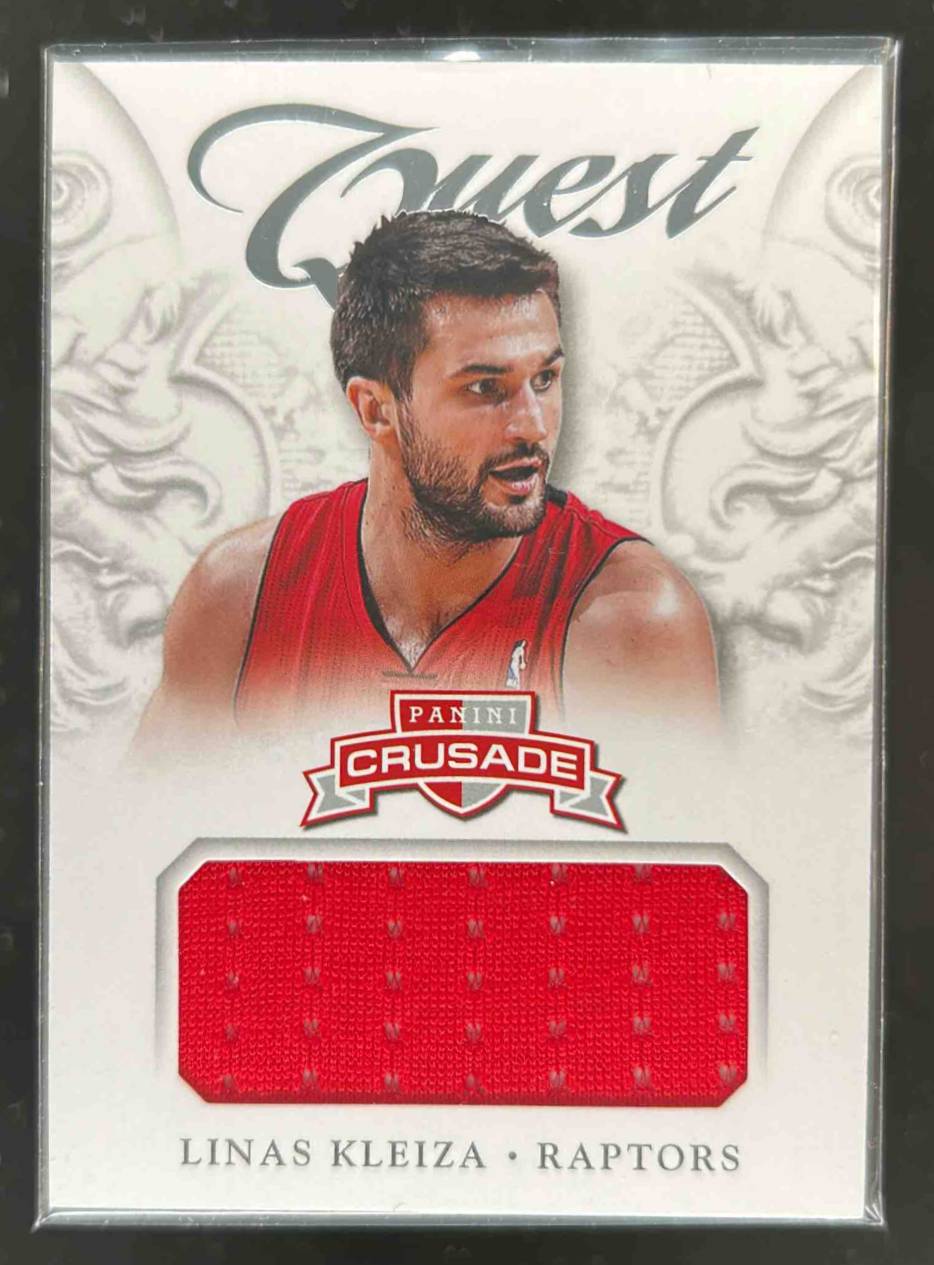 Card image for 2012-13 PANINI CRUSADE LINAS KLEIZA QUEST MEMORABILIA #41 TORONTO RAPTORS
