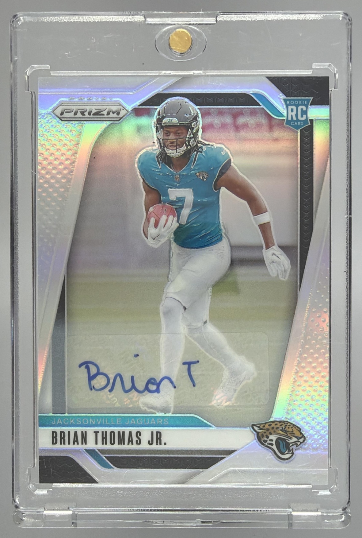 Card image for 2024 Panini Prizm Brian Thomas Jr. Auto Silver #314 RC Jaguars