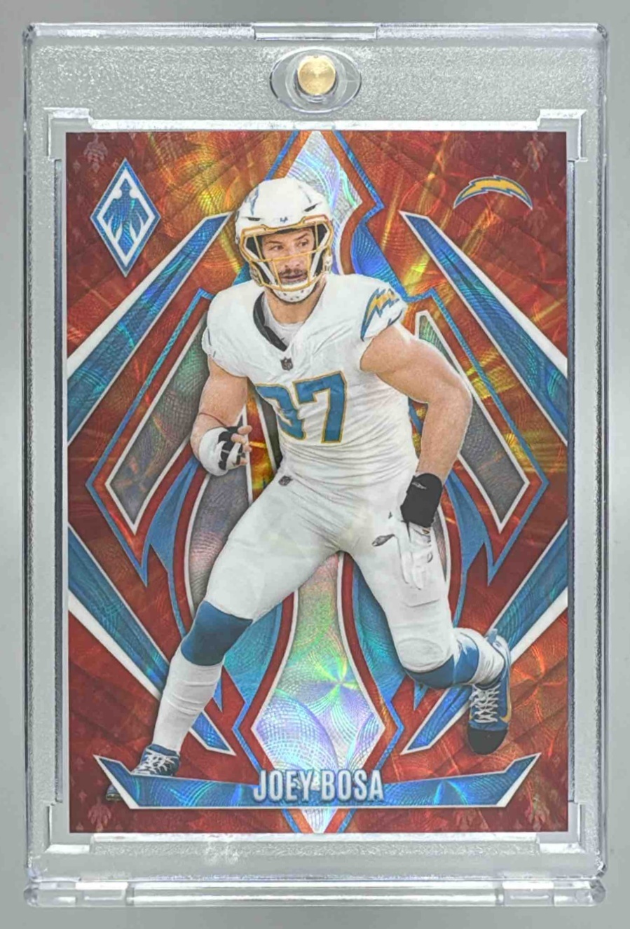 Card image for 2024 Panini Football Phoenix Joey Bosa FireBurst /350 #82 Los Angeles Chargers