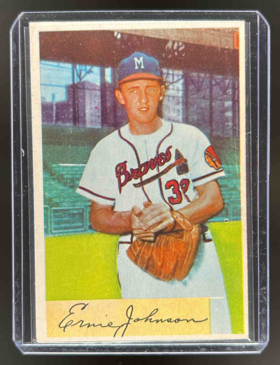 Card image for 1954 BOWMAN BASEBALL ERNIE JOHNSON #144 RC