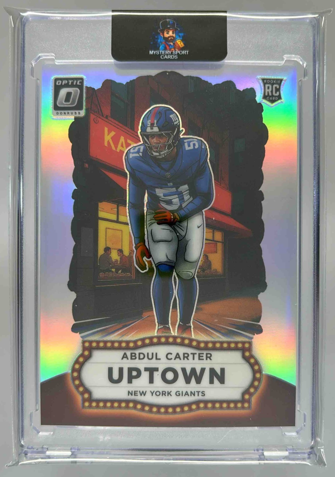 Card image for 2025 Panini Football Donruss Optic Abdul Carter Uptown #1 RC New York Giants