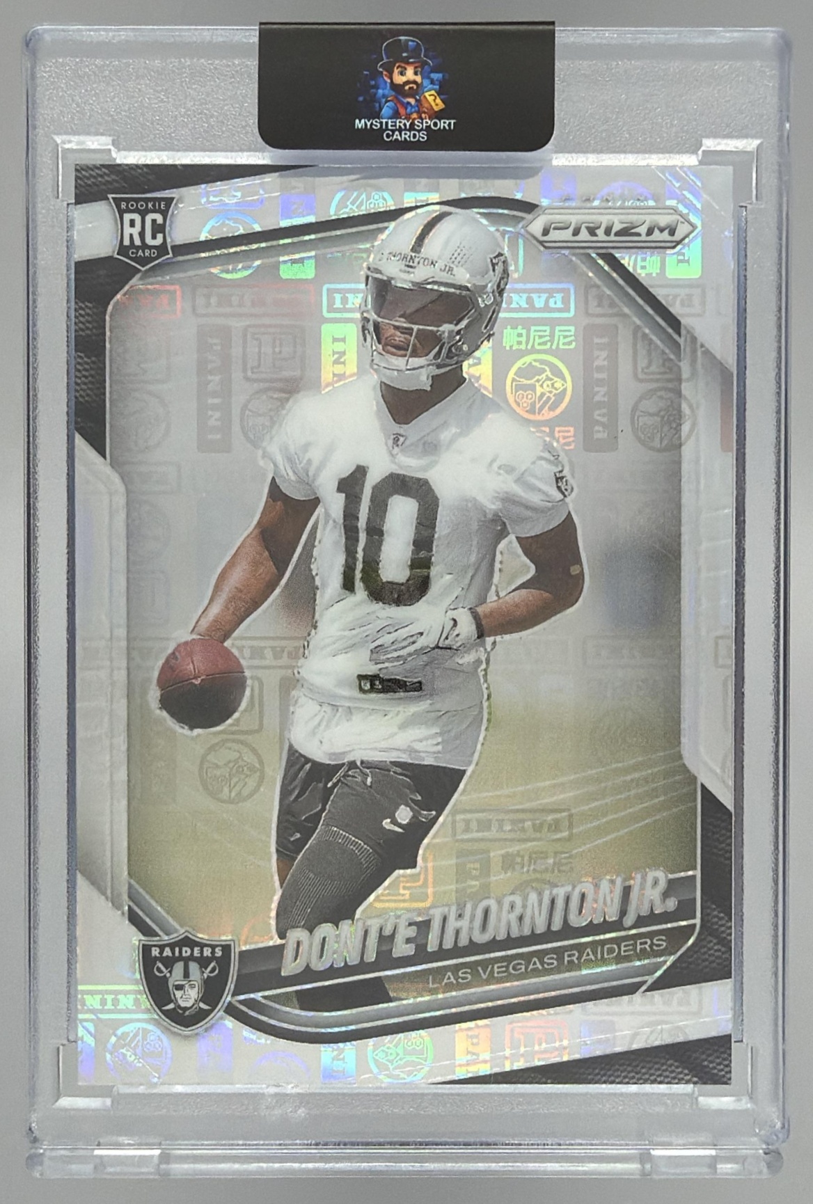 Card image for 2025 Panini Prizm Dont'e Thornton Jr. Kangaroo /61 #369 RC Raiders