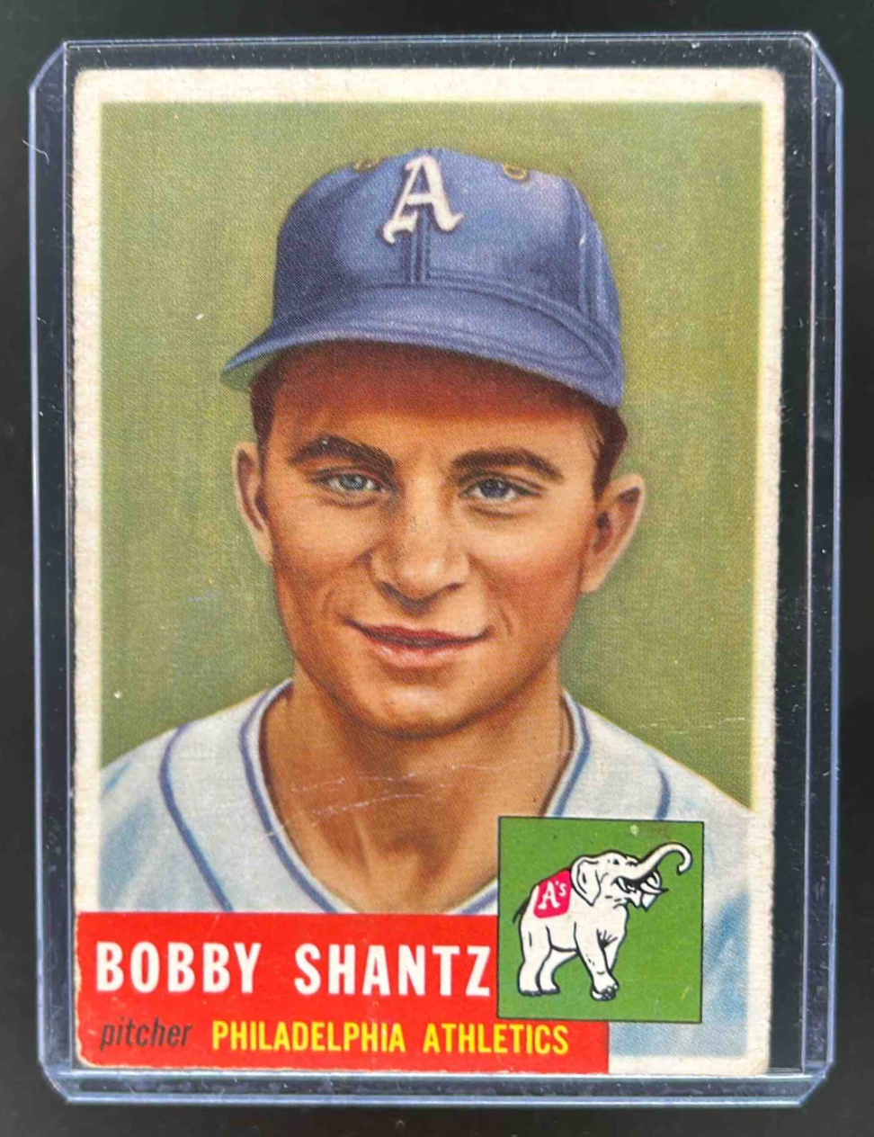 Card image for 1953 TOPPS BASEBALL BOBBY SHANTZ #225