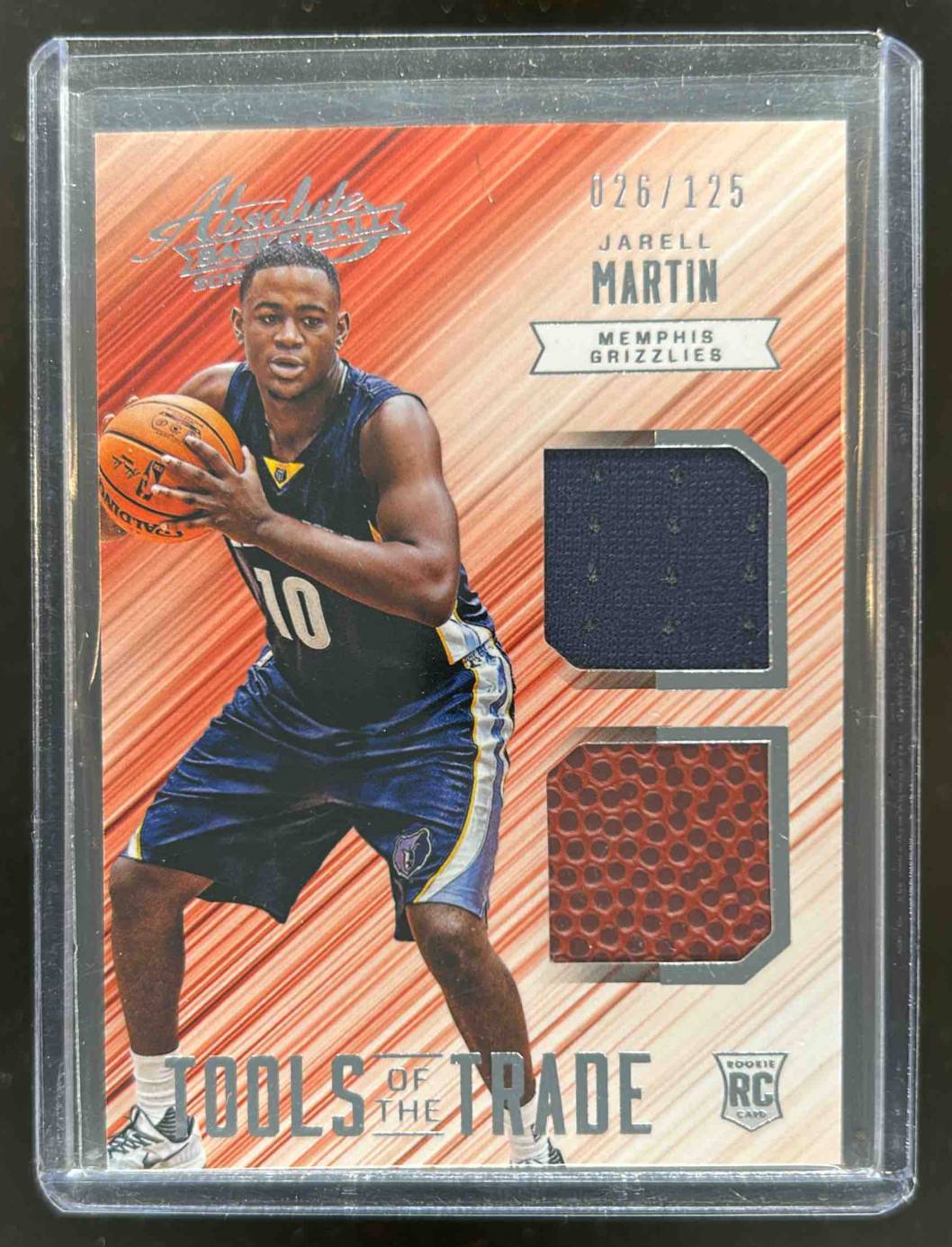 Card image for 2015-16 Panini Absolute Jarell Martin Tools of the Trade Rookie Materials Dual 26 /125 #25 RC