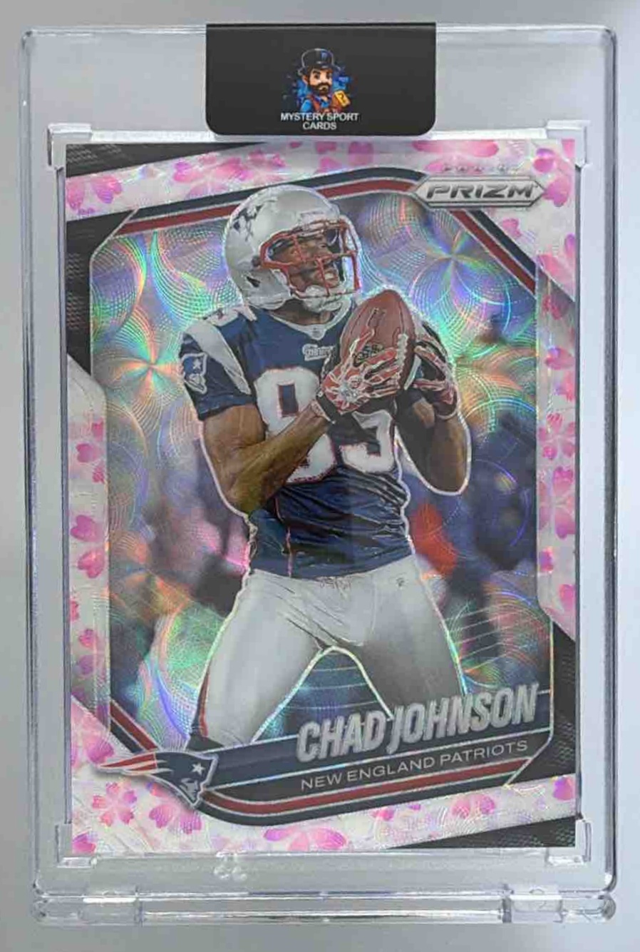 Card image for 2025 Panini Prizm Chad Johnson Forest Camo /15 #180 Patriots