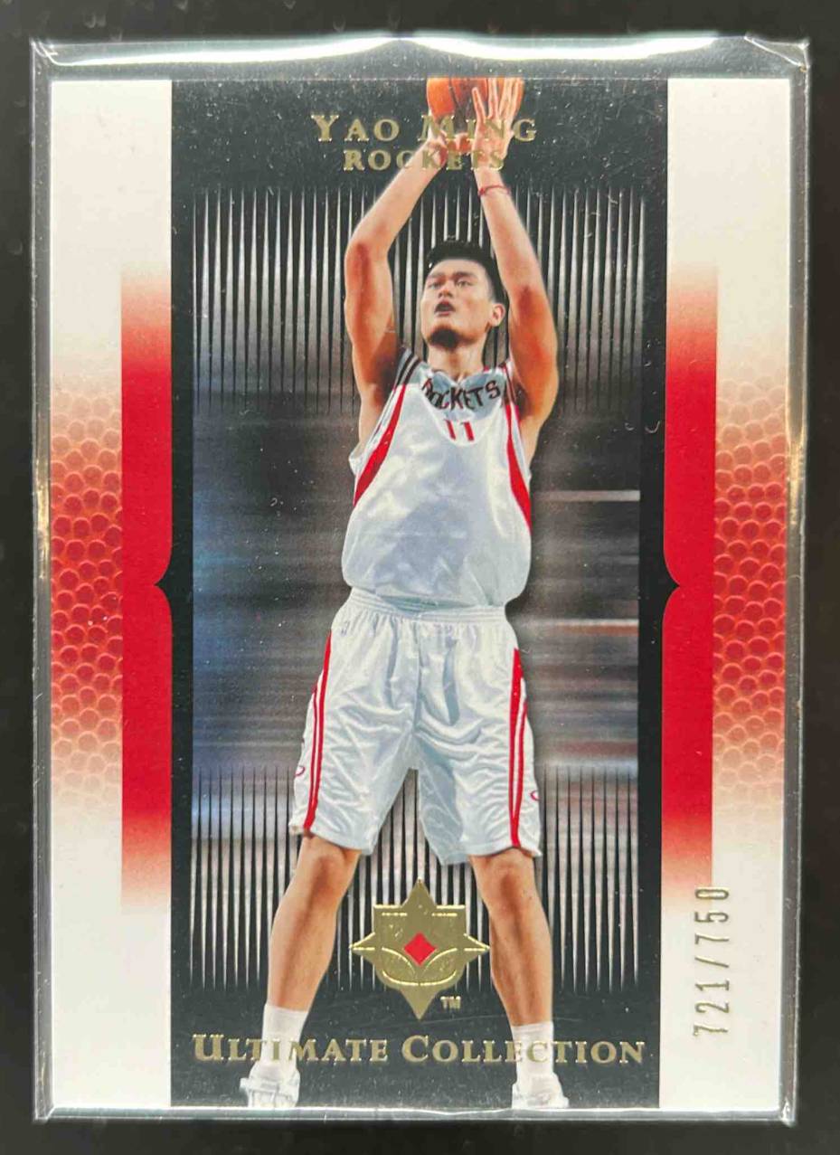 Card image for 2005-06 UPPER DECK ULTIMATE COLLECTION YAO MING /750 #44 HOUSTON ROCKETS