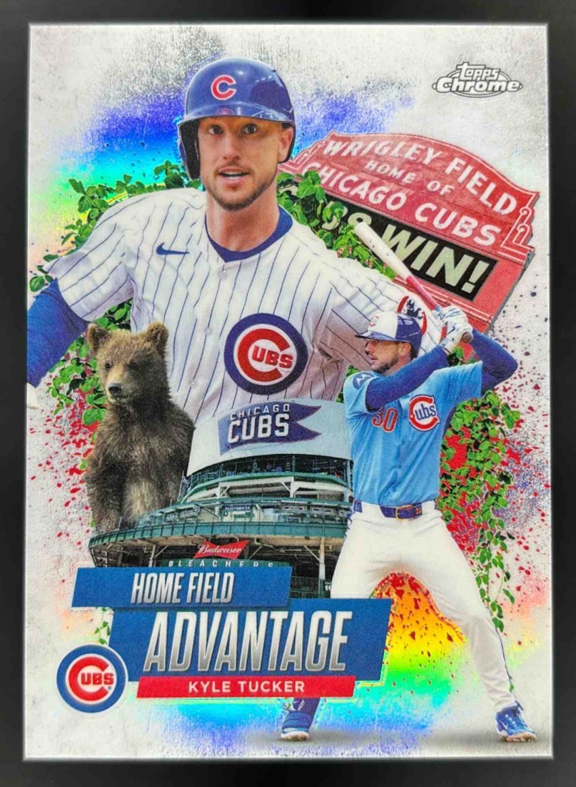 Card image for 2025 Topps Chrome Update Kyle Tucker Home Field Advantage #HA-45 Cubs