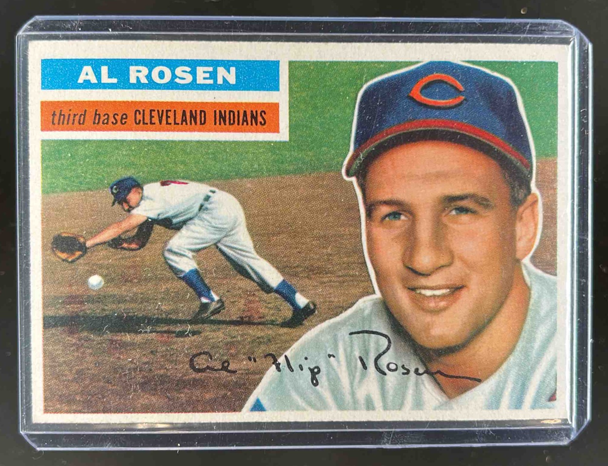 Card image for 1956 TOPPS BASEBALL AL ROSEN #35A