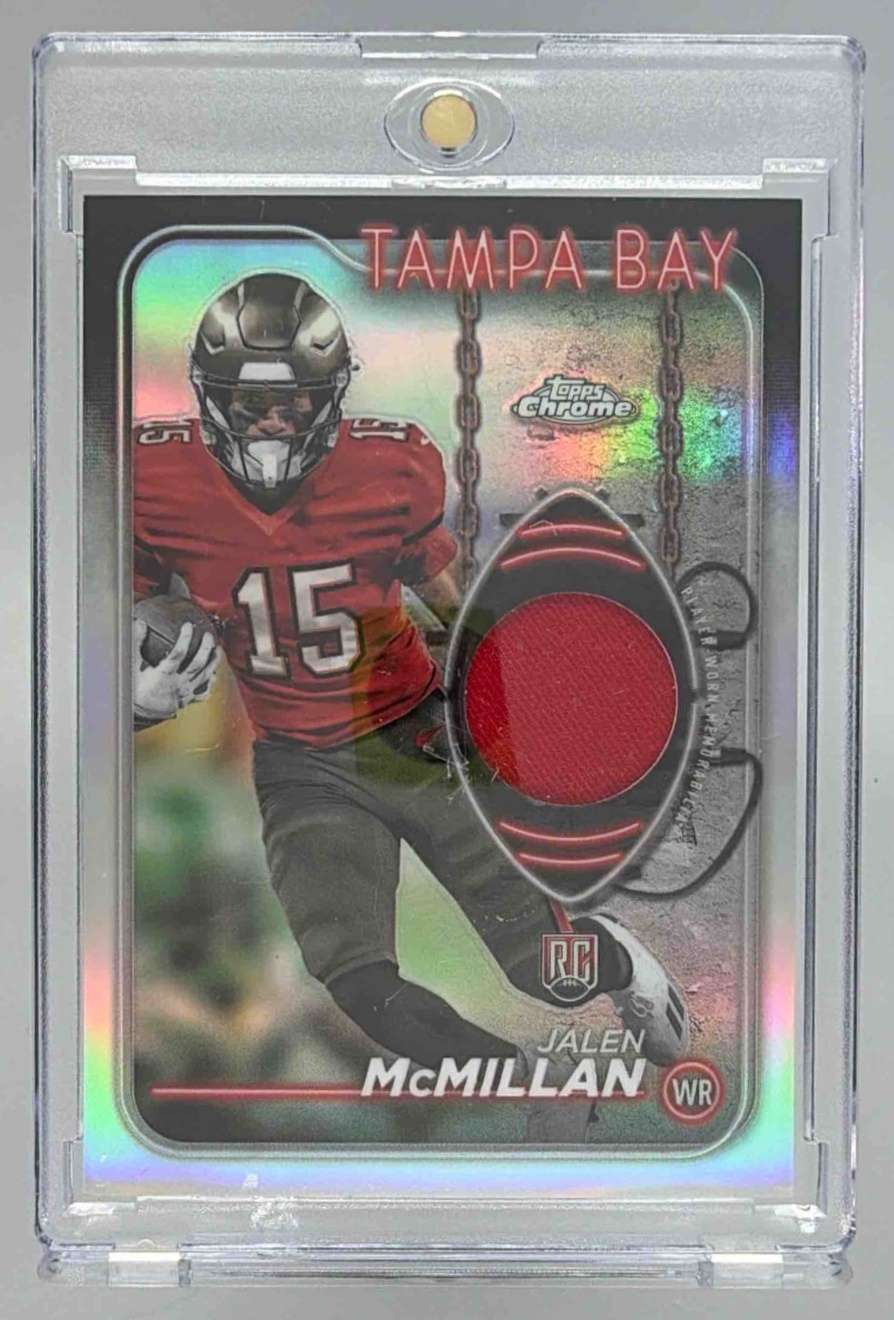 Card image for 2024 Topps Chrome Jalen McMillan Rookie Relics #CRR-JMC MEM RC Buccaneers
