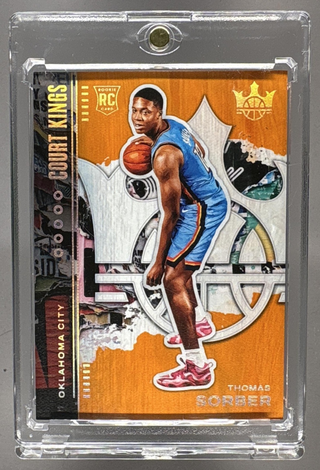 2025-26 PANINI COURT KINGS THOMAS SORBER #13 AMBER 5/75 THUNDER RC